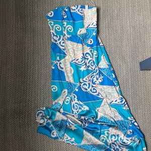 Alice and Trixie silk strapless dress